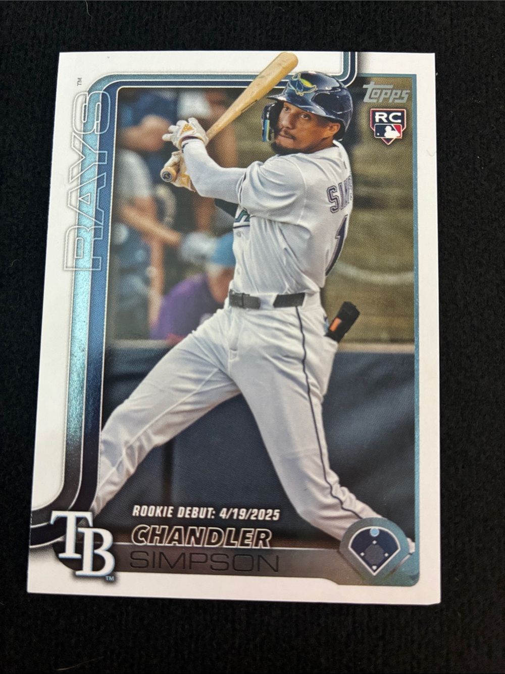 Topps Rays Baseball Card - White, Blue, Black